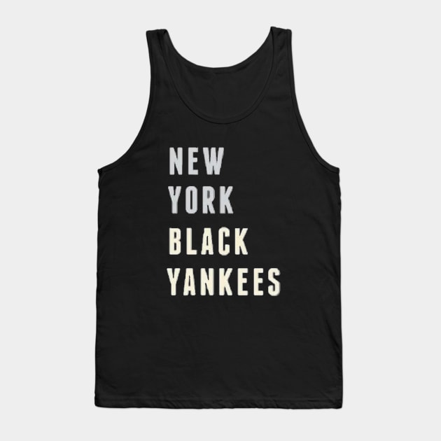 New York Black Yankees RETRO Design Tank Top by Bleeding Yankee Blue